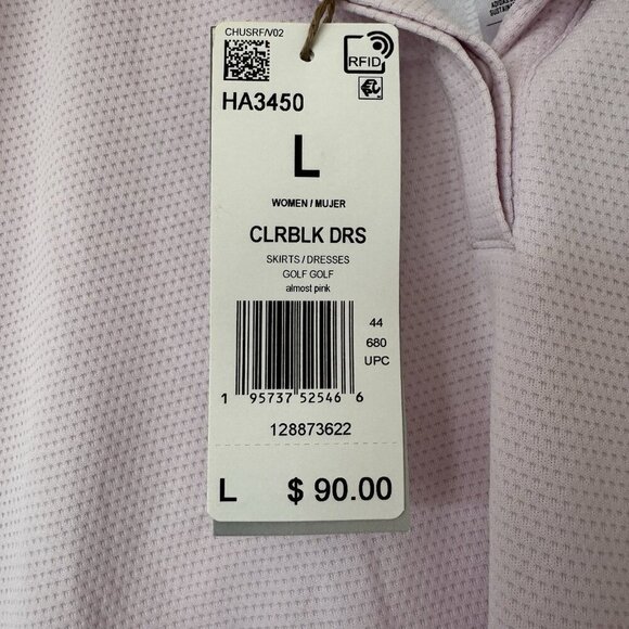 Adidas Dress Large Tennis Golf Pullover Polo Shirt Stretch Sport Womens NEW Pink - Picture 5 of 8